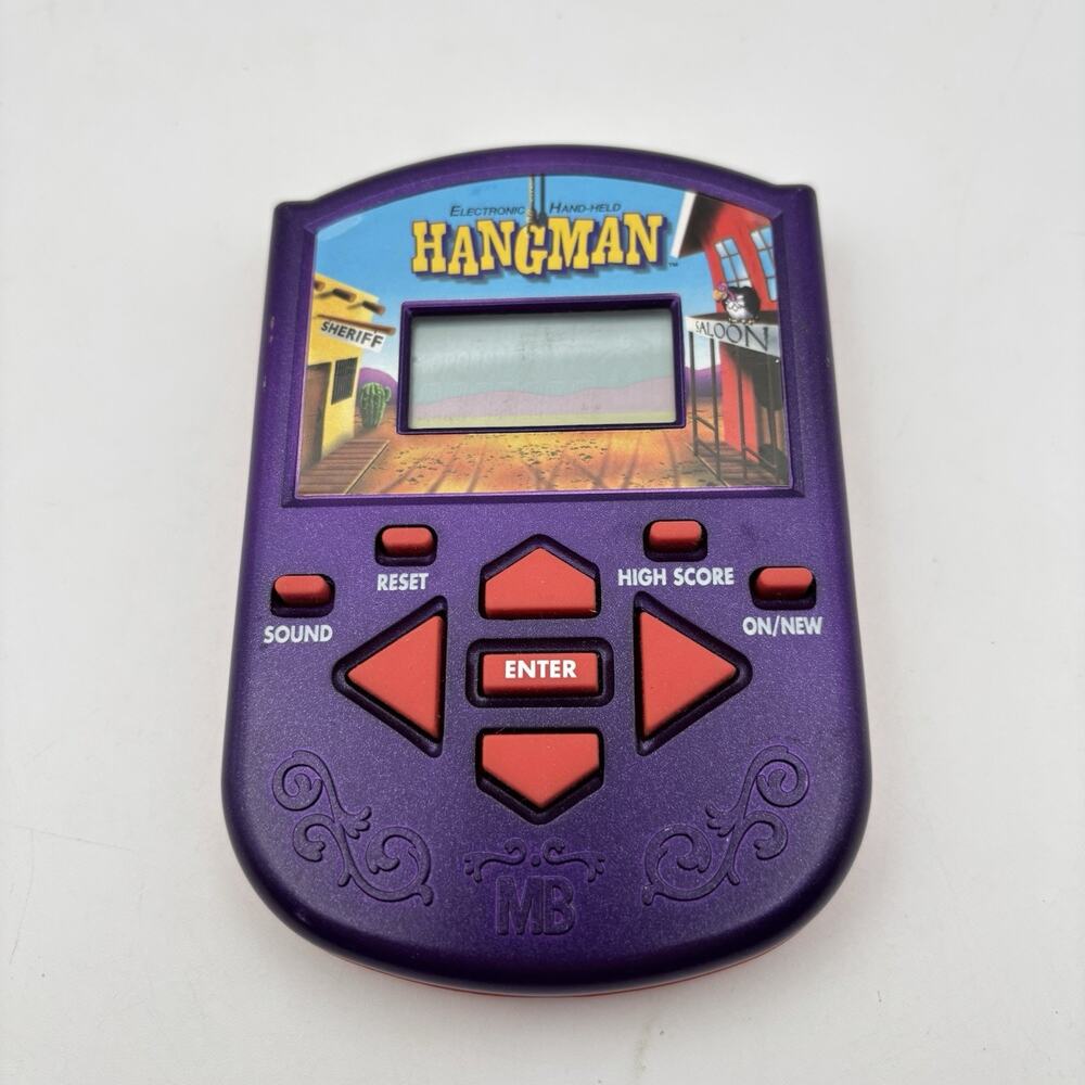 2002 Milton Bradley Hangman Handheld Electronic Game VINTAGE TESTED Works Great!